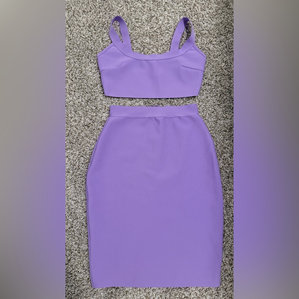 Lilac Bandage Skirt Set